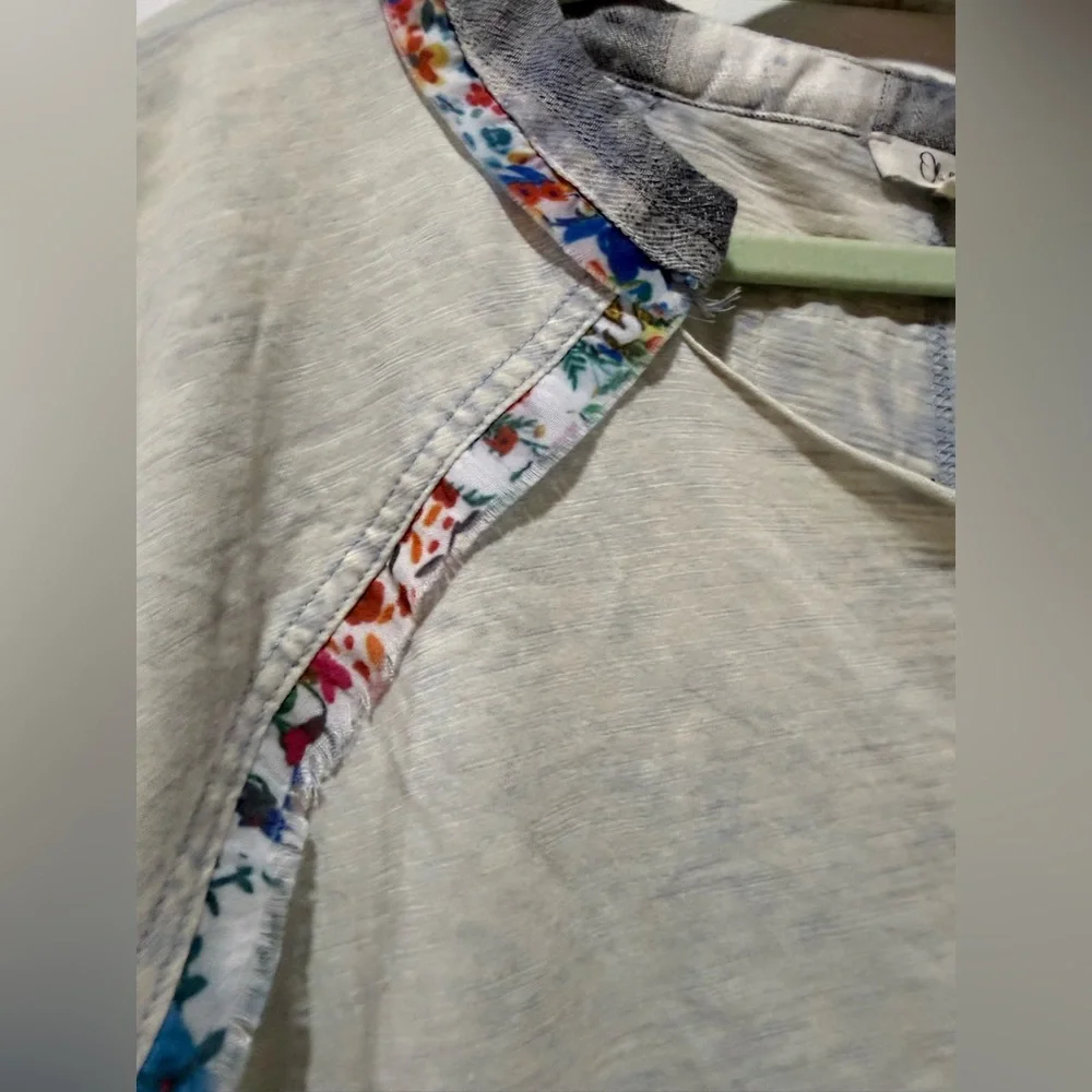Oli & Hali Light Sage Mixed-Print Boho Pullover - Picture 6 of 9